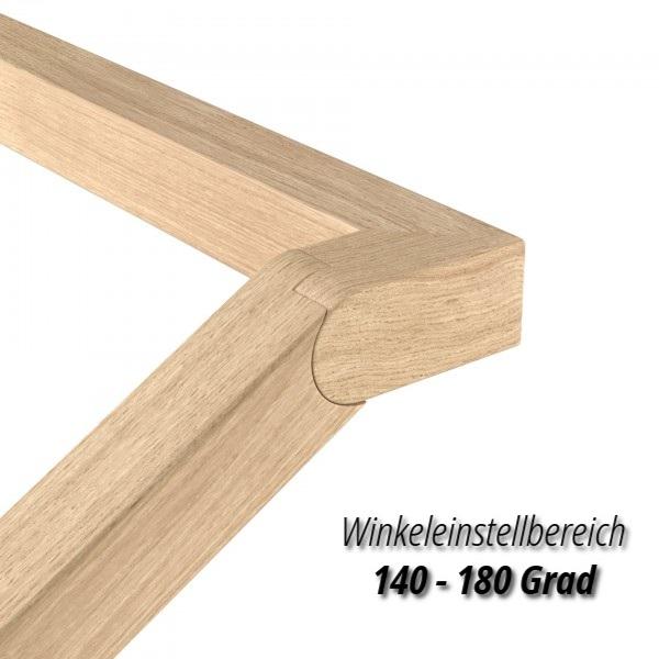 Winkel L-Handlauf Eiche Eckig 45x45 mit Gelenk verstellbar - System X25